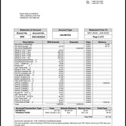 Before - Bank Statement Date Edit