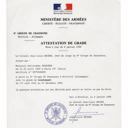 French Military Attestation