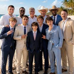 Beach Group Photo Merge