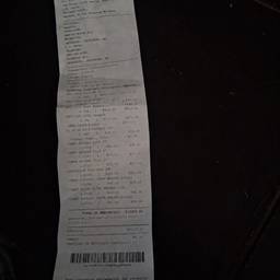 Edited Store Receipt Total