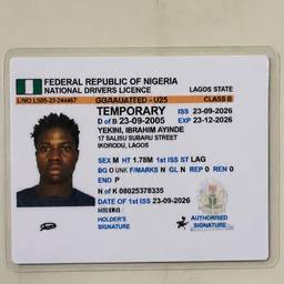 Clean Nigerian Driver's License