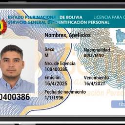 Before - Bolivian ID Card Copy