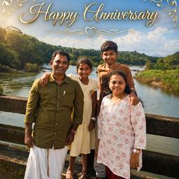 Happy Anniversary Family Card