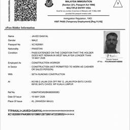ePass Visa Document Edit