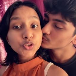 Couple Kiss Selfie Merge