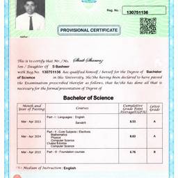 University Certificate Text Edit