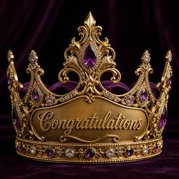 Golden Congratulations Crown