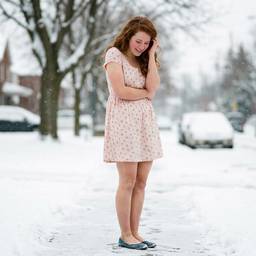 Girl in Snow Portrait