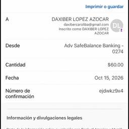 Payment Confirmation Edit