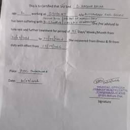 Medical Certificate Name Change
