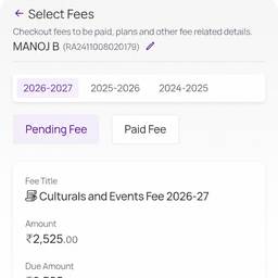 Fee Payment Amount Edit