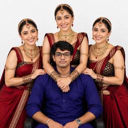 Indian Triplets Portrait