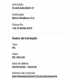 Antes - Editar hora em comprovante Pix