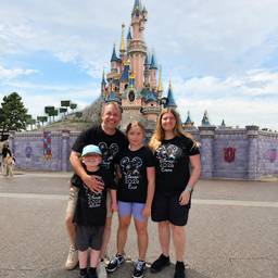 Family Disney Castle Photo