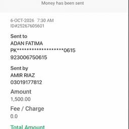 Easypaisa Receipt Edit
