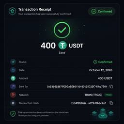 Crypto USDT Receipt