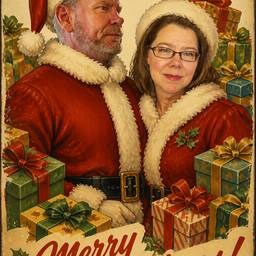 Vintage Christmas Poster Art
