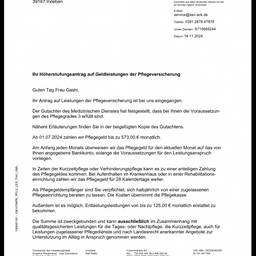 Vorher - Datum in Versicherungsbrief bearbeiten