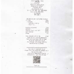 McDonald's Receipt Edit