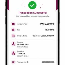 JazzCash Receipt Mockup