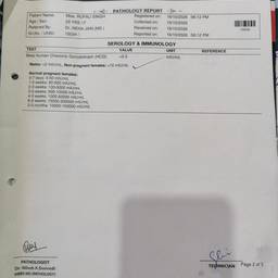 Antes - Edición de fecha en informe médico