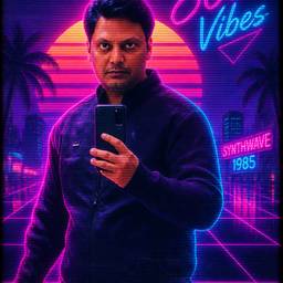 80s Synthwave Photo Edit