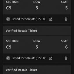 Ticket Listing Screenshot Edit