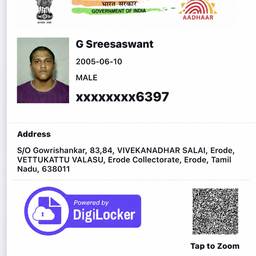 Après - Modifier la date de naissance sur la carte Aadhaar