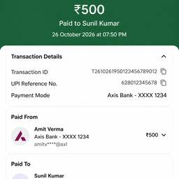 Realistic UPI Payment Screenshot