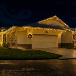 After - Christmas Lights Night House