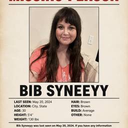Missing Persons Poster