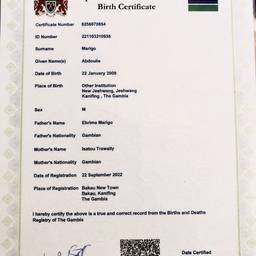 Birth Certificate Date Edit