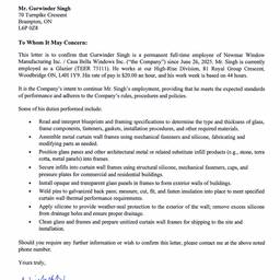 After - Employment Letter Edit
