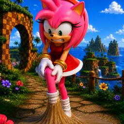 Amy Rose Stuck in Glue
