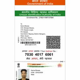 Crop Voter ID Card
