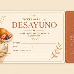 Elegant Breakfast Ticket