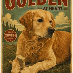 Après - Art d'Affiche Vintage de Chien