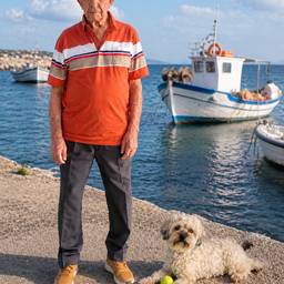 Seaside Portrait With Dog