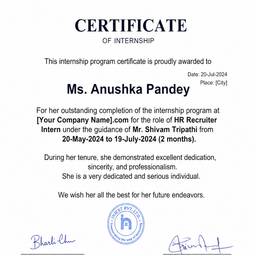 Internship Certificate Edit