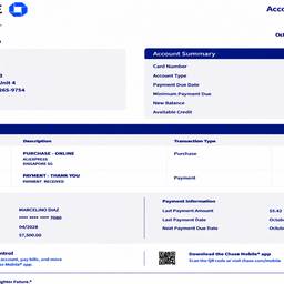 Después - Editar el importe en un extracto bancario