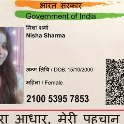 Aadhaar Card Number Edit