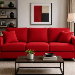 Bold Red Sofa Interior
