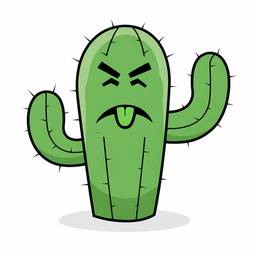 Angry Cactus Meme Character