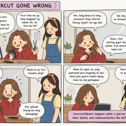 After - DIY Haircut Comic Strip