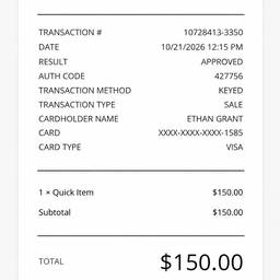 Change Receipt Time