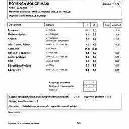 Clean School Report Card