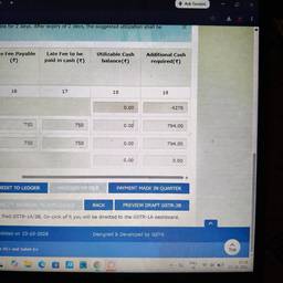 GST Table Number Fill