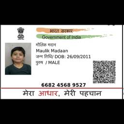 Before - Aadhaar Card Year Edit