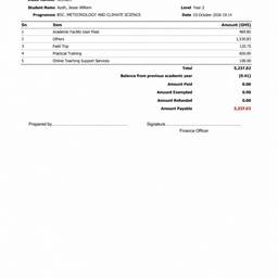Student Bill Name Change