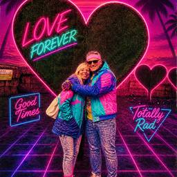 80s Retro Couple Photo
